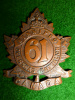 61st Battalion (Winnipeg) Cap Badge